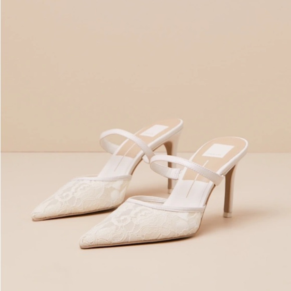 Dolce Vita Cream Lace Heels